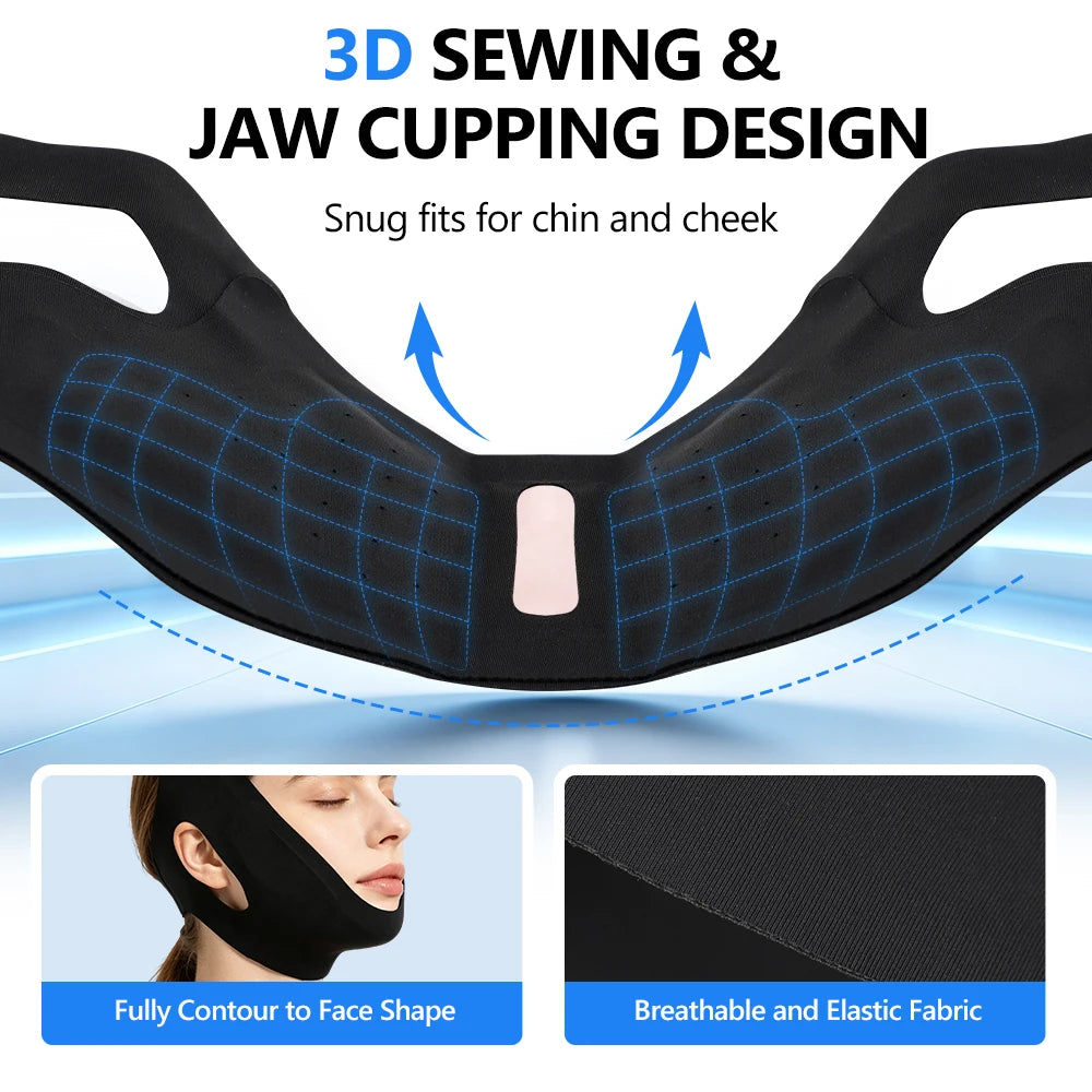 Hot and Cold Facial Compression Wrap for Chin and Jaw Support - 12
