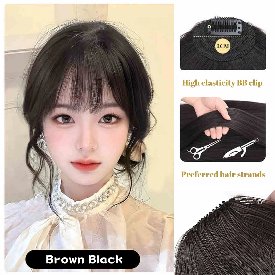 Clip In Air Bangs for Natural Hair Volumizing and Face Framing