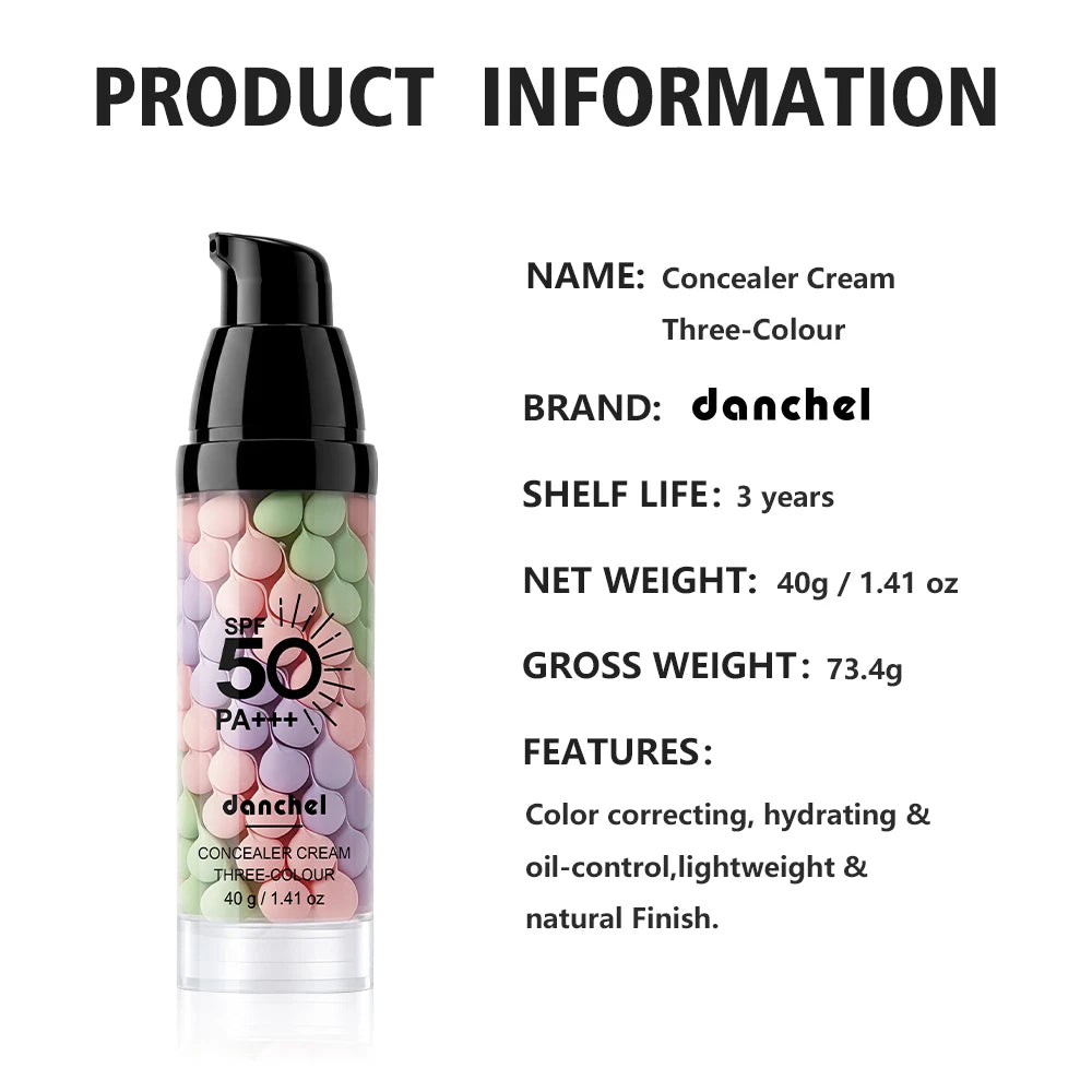 Three-Color Correcting Face Primer and Moisturizing Makeup Base with SPF 50 - 16