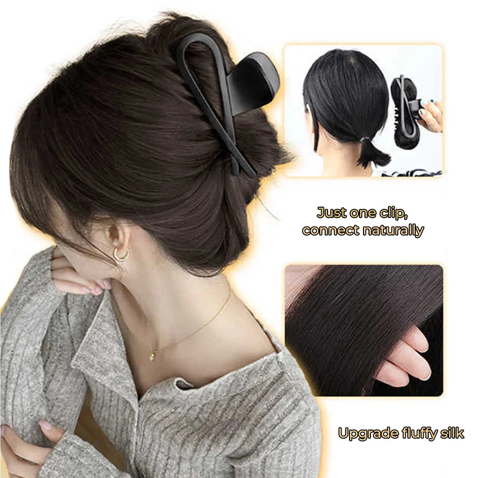 Synthetic Flower Bud Hair Bun Extension with Claw Clip