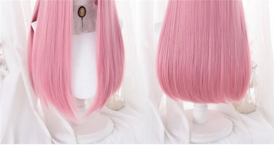 24-Inch Long Pink Cosplay Wig for Costumes - 11
