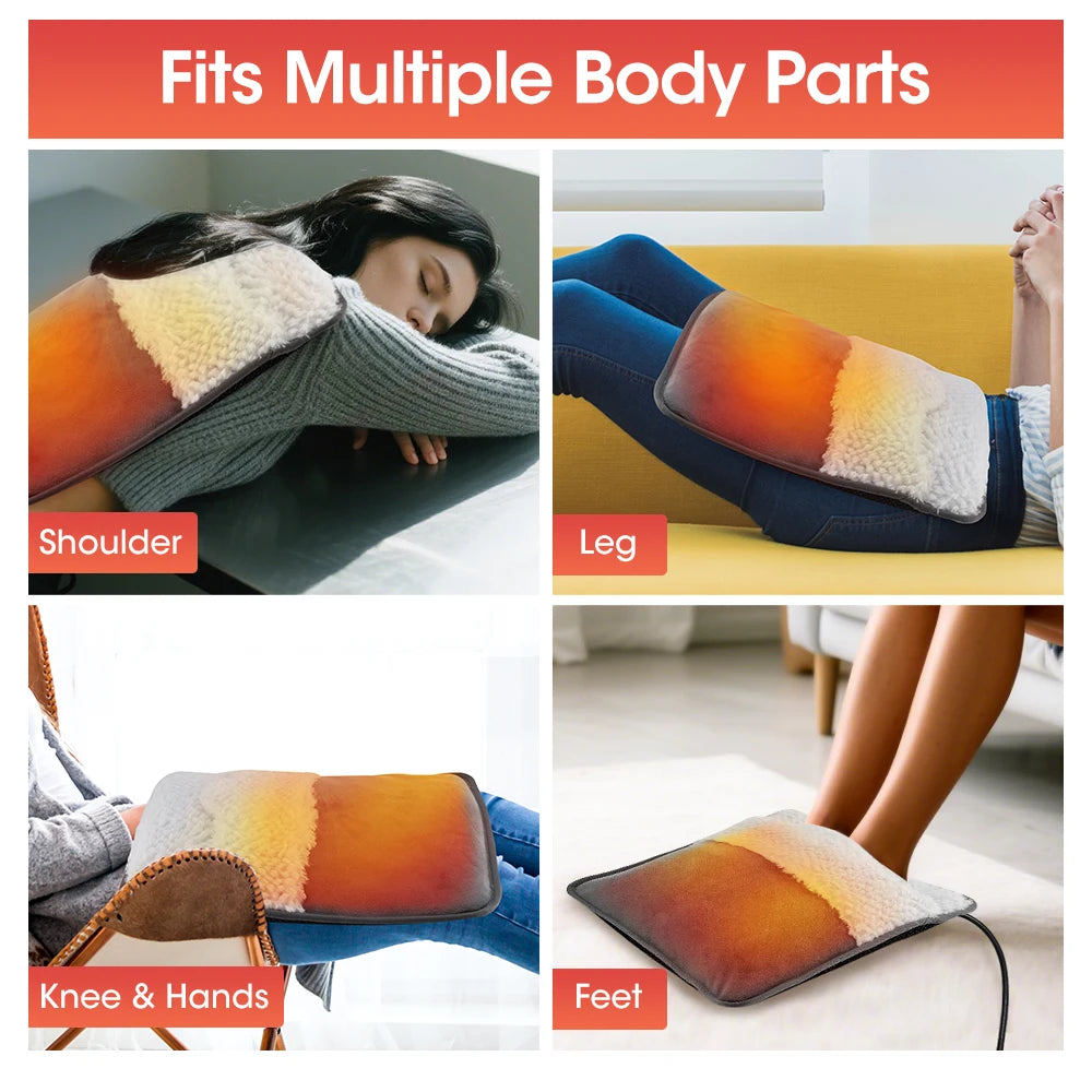 USB Heated Foot Warmer Mat for Office and Home Desk Use - 14