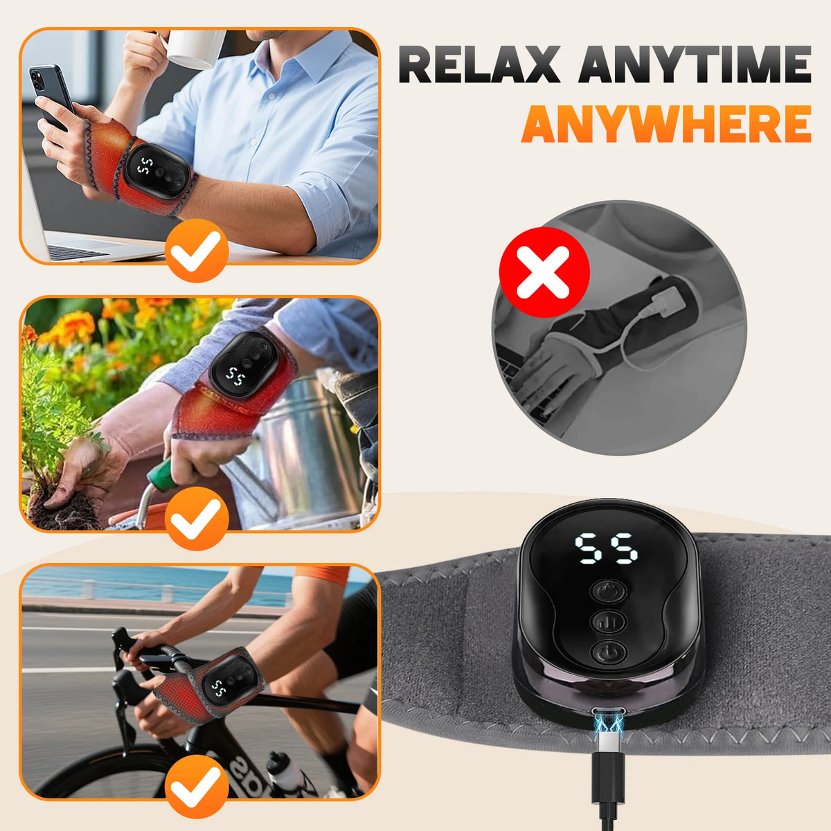 Vibration Massage Wrap for Ankle and Wrist Pain Relief