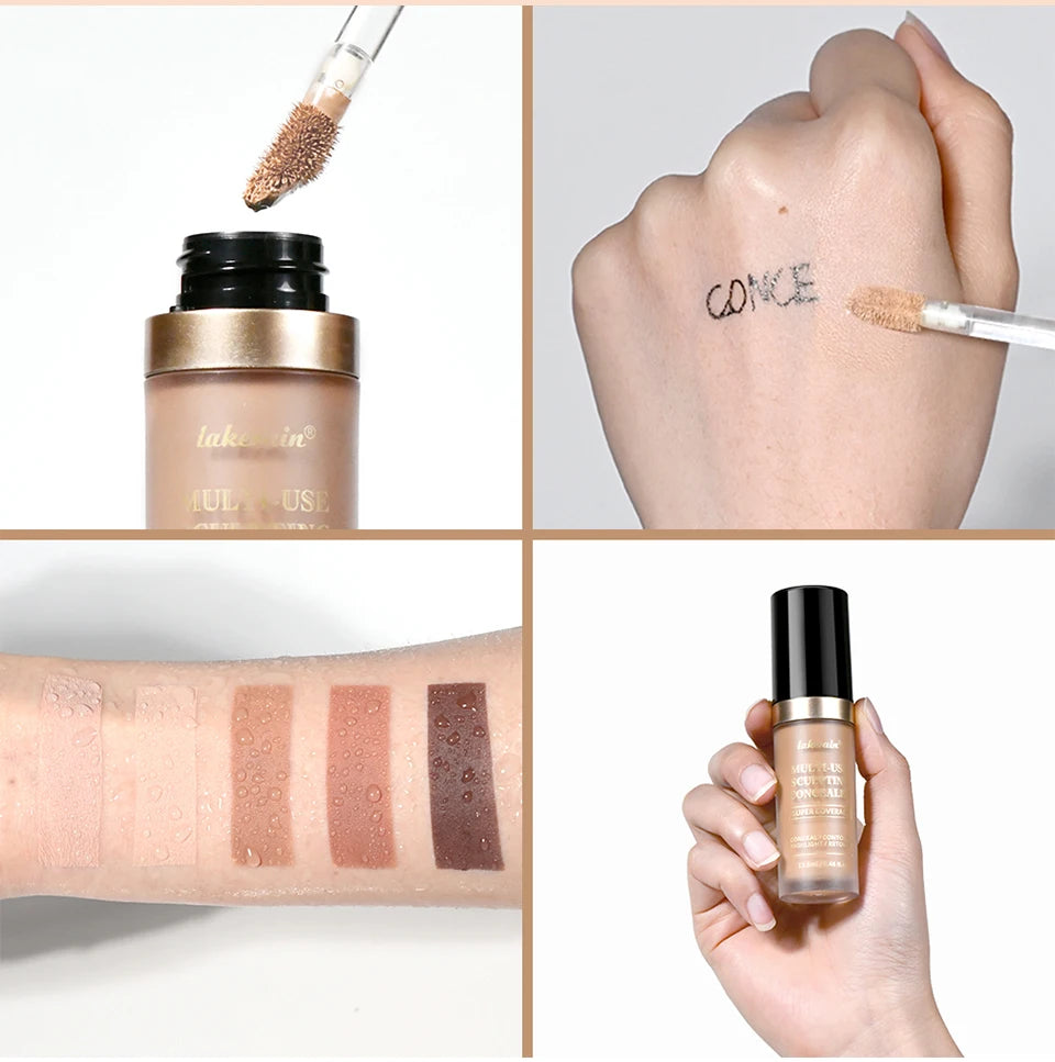 Multi-Use Sculpting Liquid Concealer for Full Face Coverage and Contouring - 13