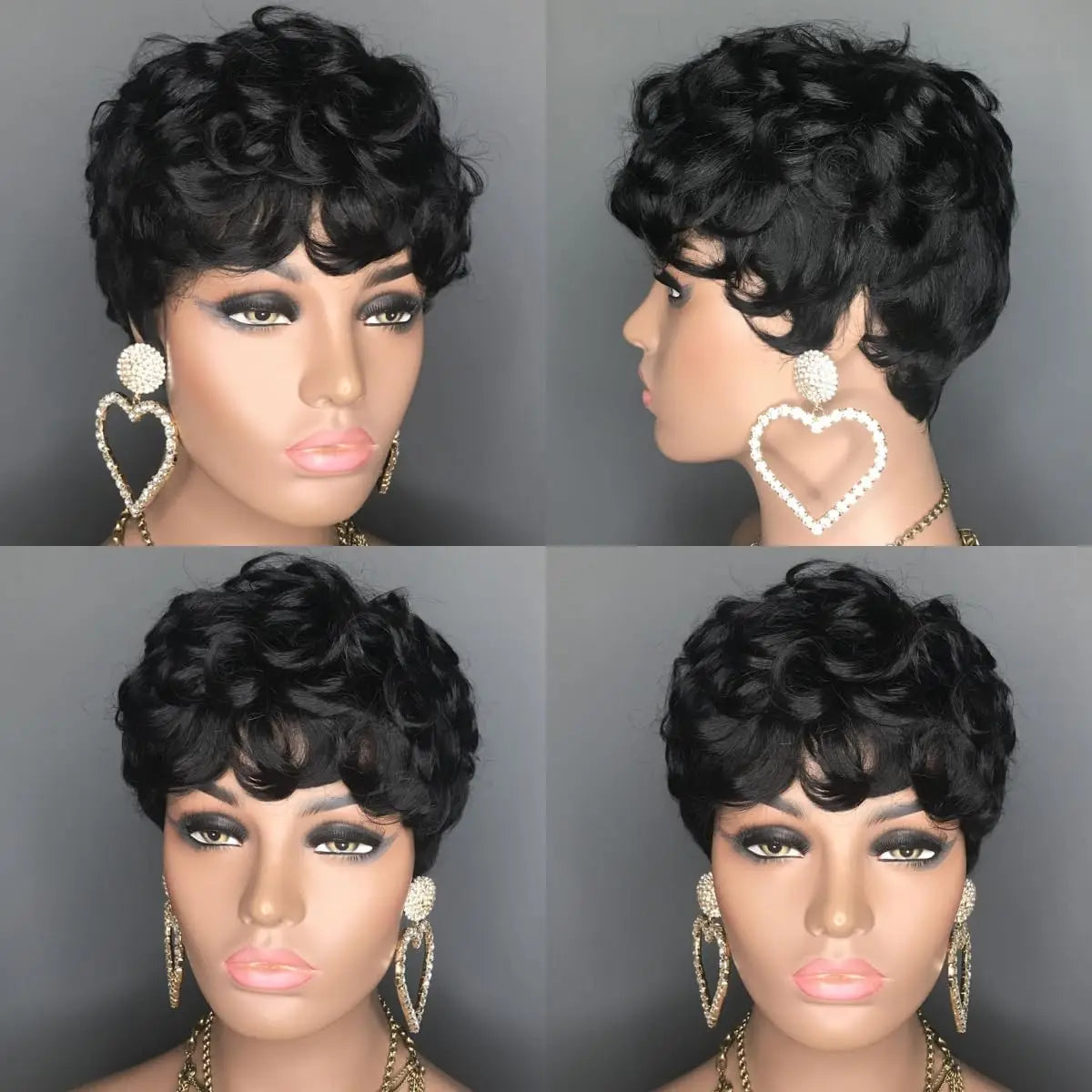 Short Curly Pixie Cut Wig for Daily Wear