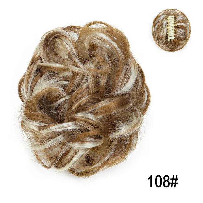 Messy Curly Claw Clip Bun Hair Extension for Women - 23