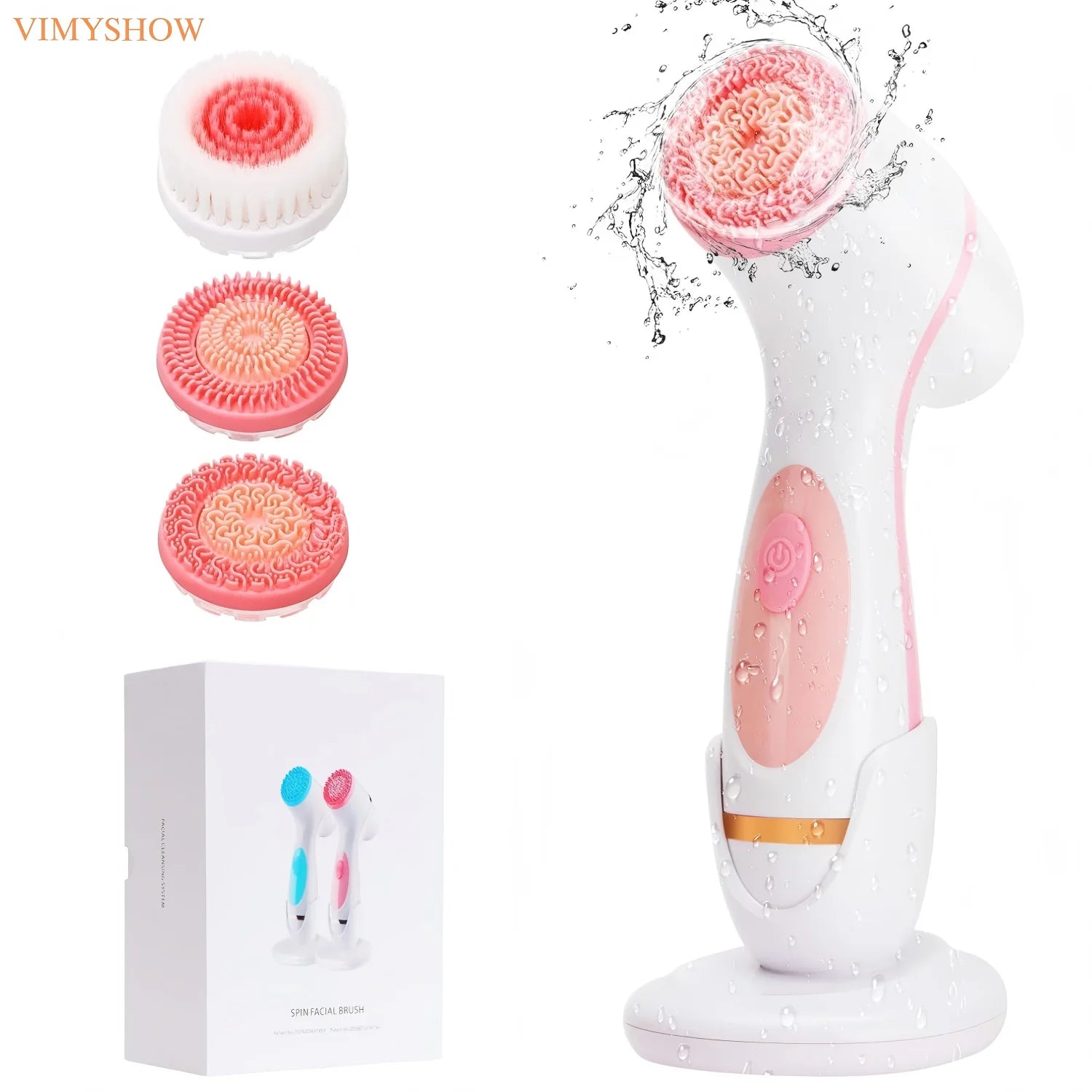 3-in-1 Waterproof Electric Facial Cleansing Brush for Deep Skin Exfoliation - 1