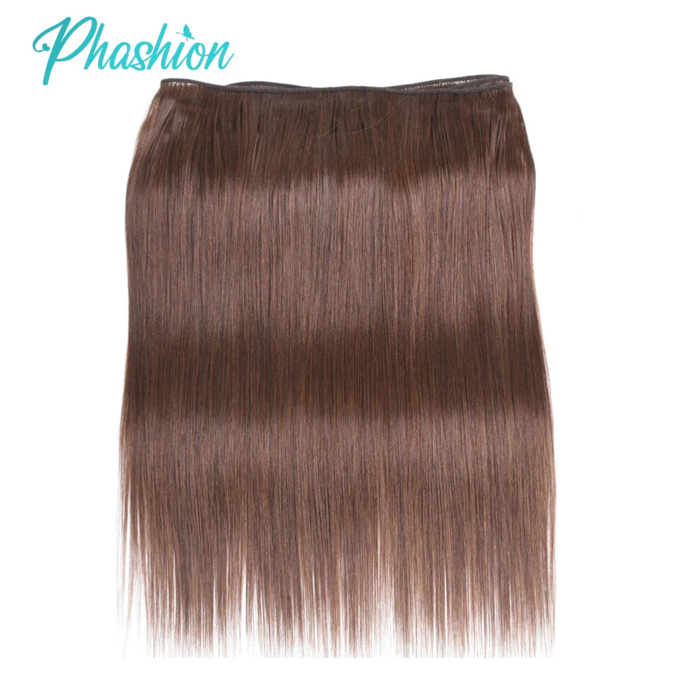 Silky Chocolate Brown Straight Human Hair Extensions
