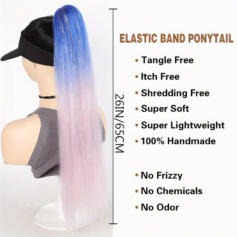 26 Inch Synthetic Braided Hair Extensions with Elastic Band - 3