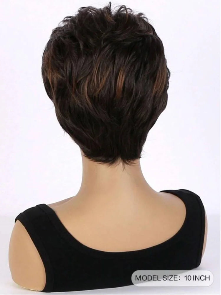 Short Curly Layered Synthetic Wig for Women - 2