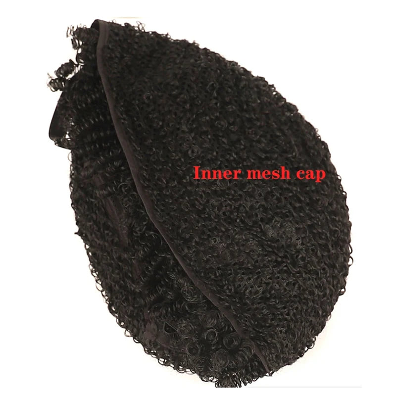 Short Afro Kinky Curly Synthetic Wig for Women - 4