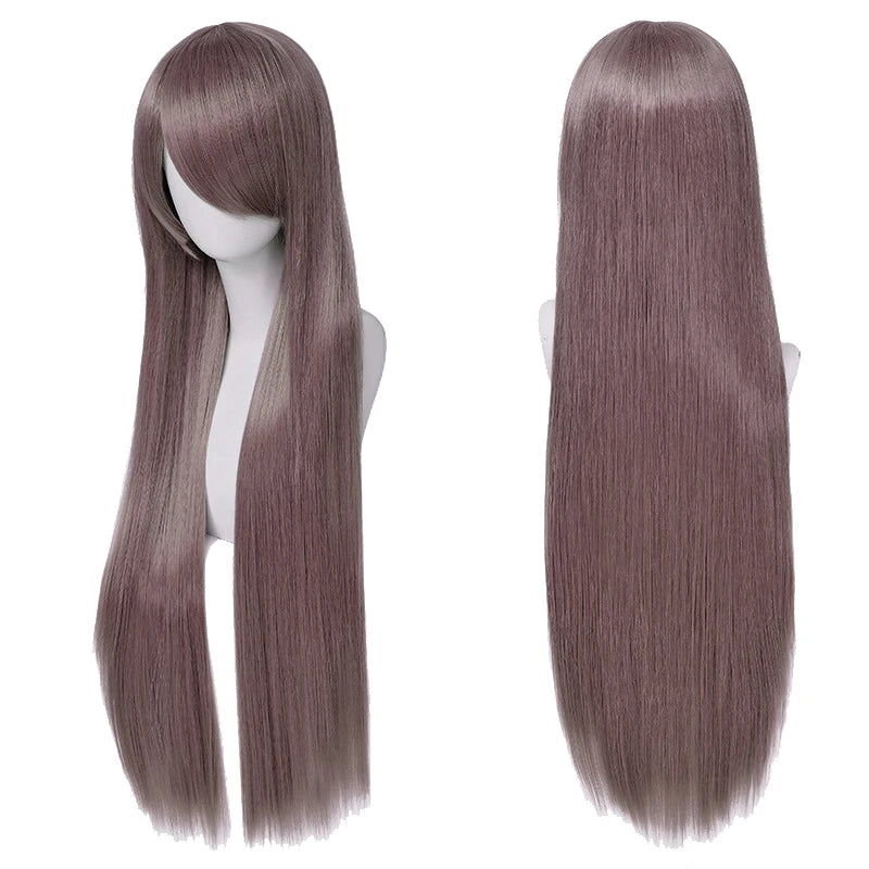 Long Straight Synthetic Cosplay Wig with Bangs - 12
