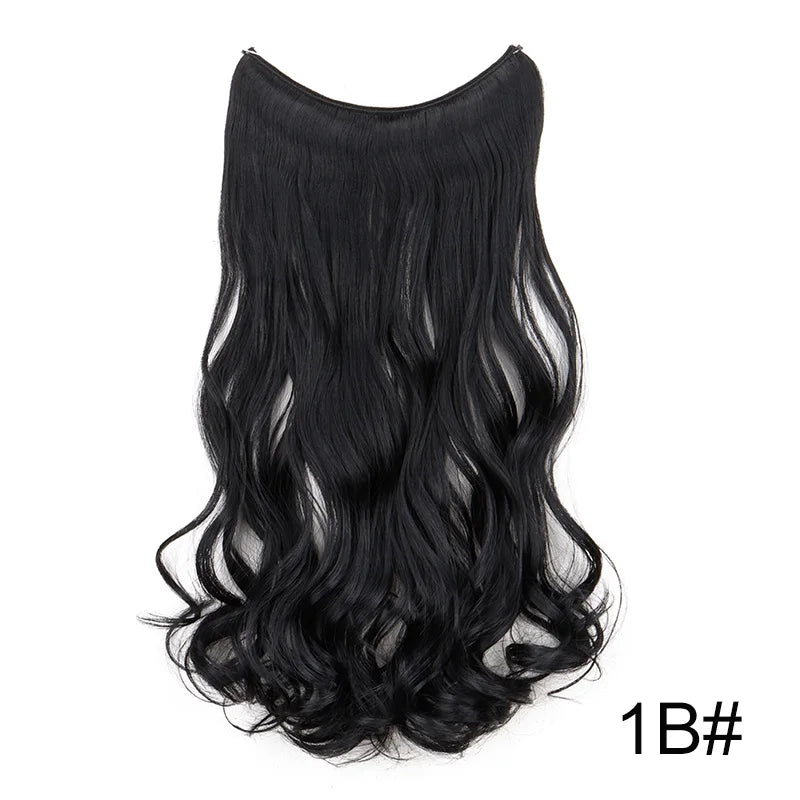 18-Inch Wavy Halo Hair Extension with Invisible Wire - 17