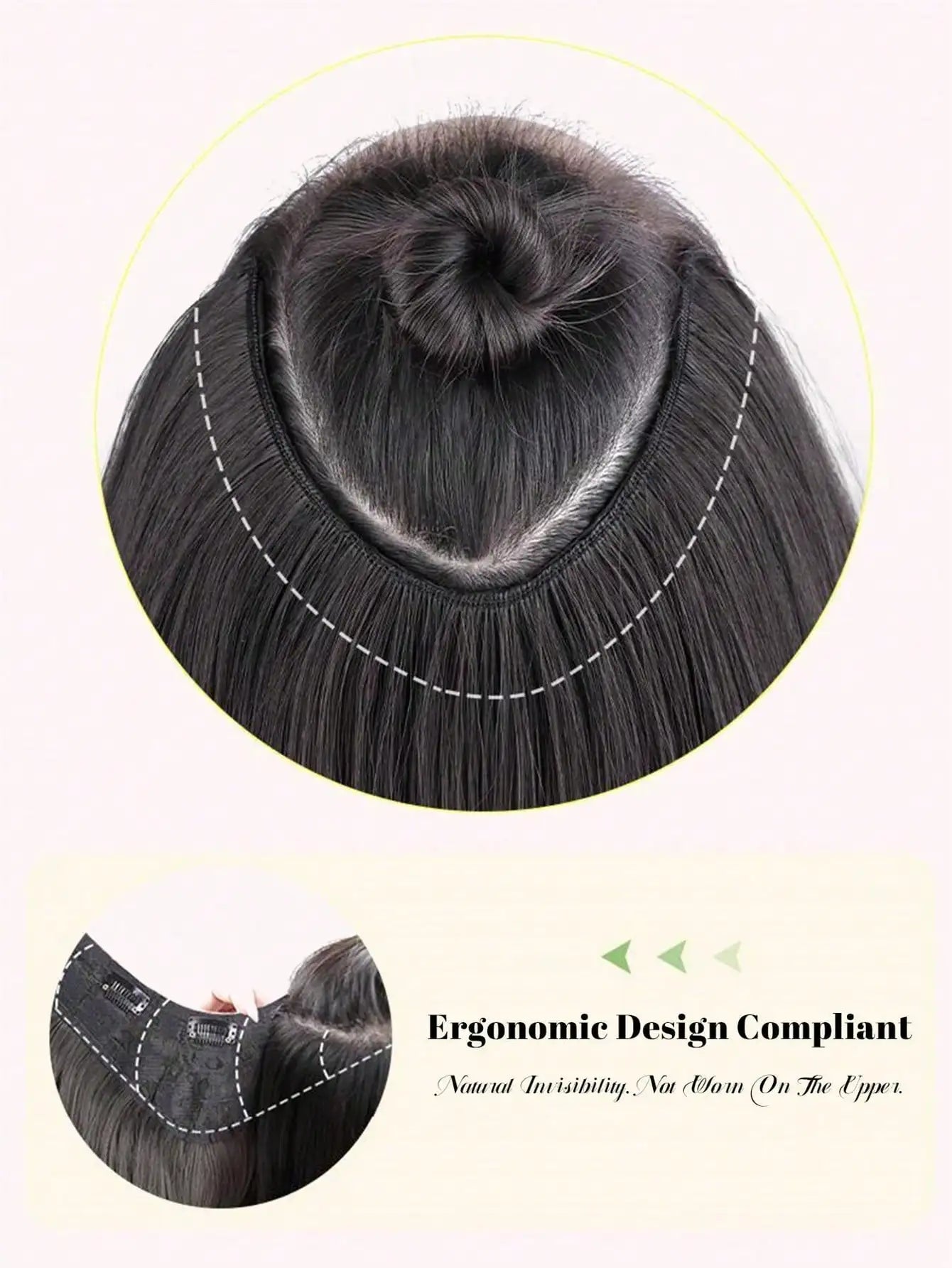 V-Shaped Long Wavy Clip-In Hair Extensions - 8
