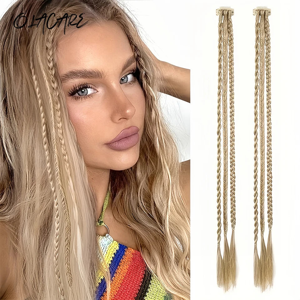 Triple Braid Clip-In Hair Extensions for Instant Styling