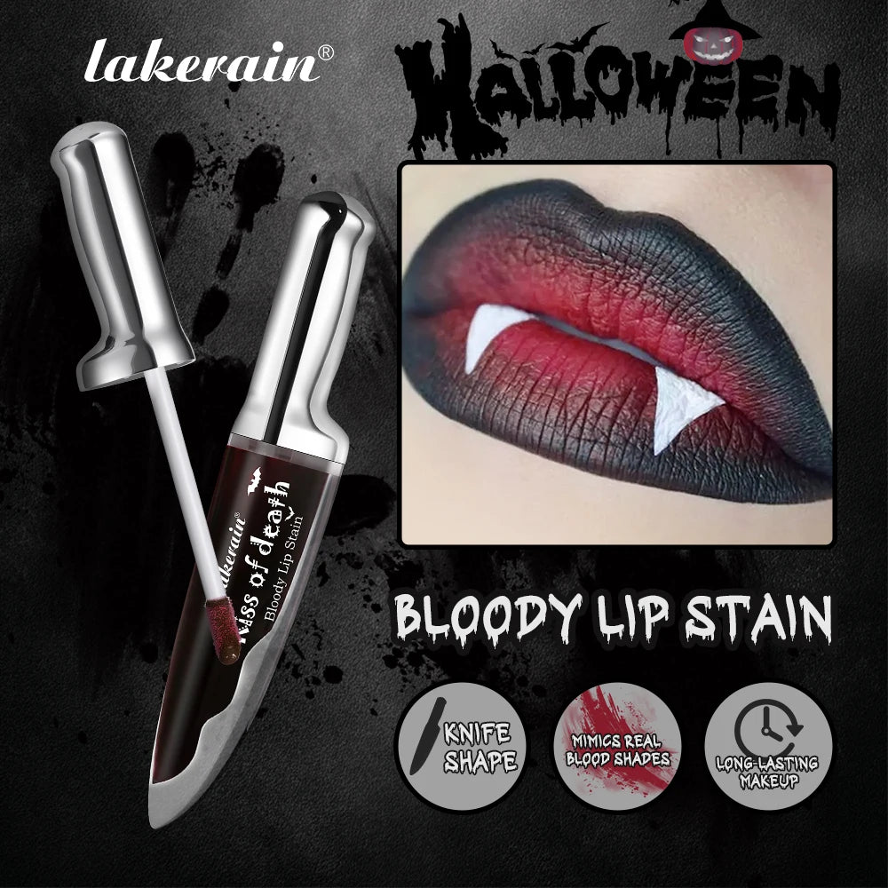 Long-Lasting Waterproof Matte Bloody Lip Stain for Halloween Makeup - 5