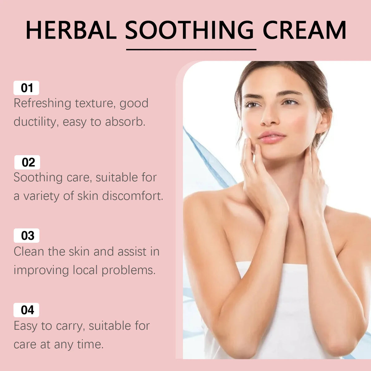 Herbal Soothing Cream for Skin Irritation, Redness and Dryness Relief
