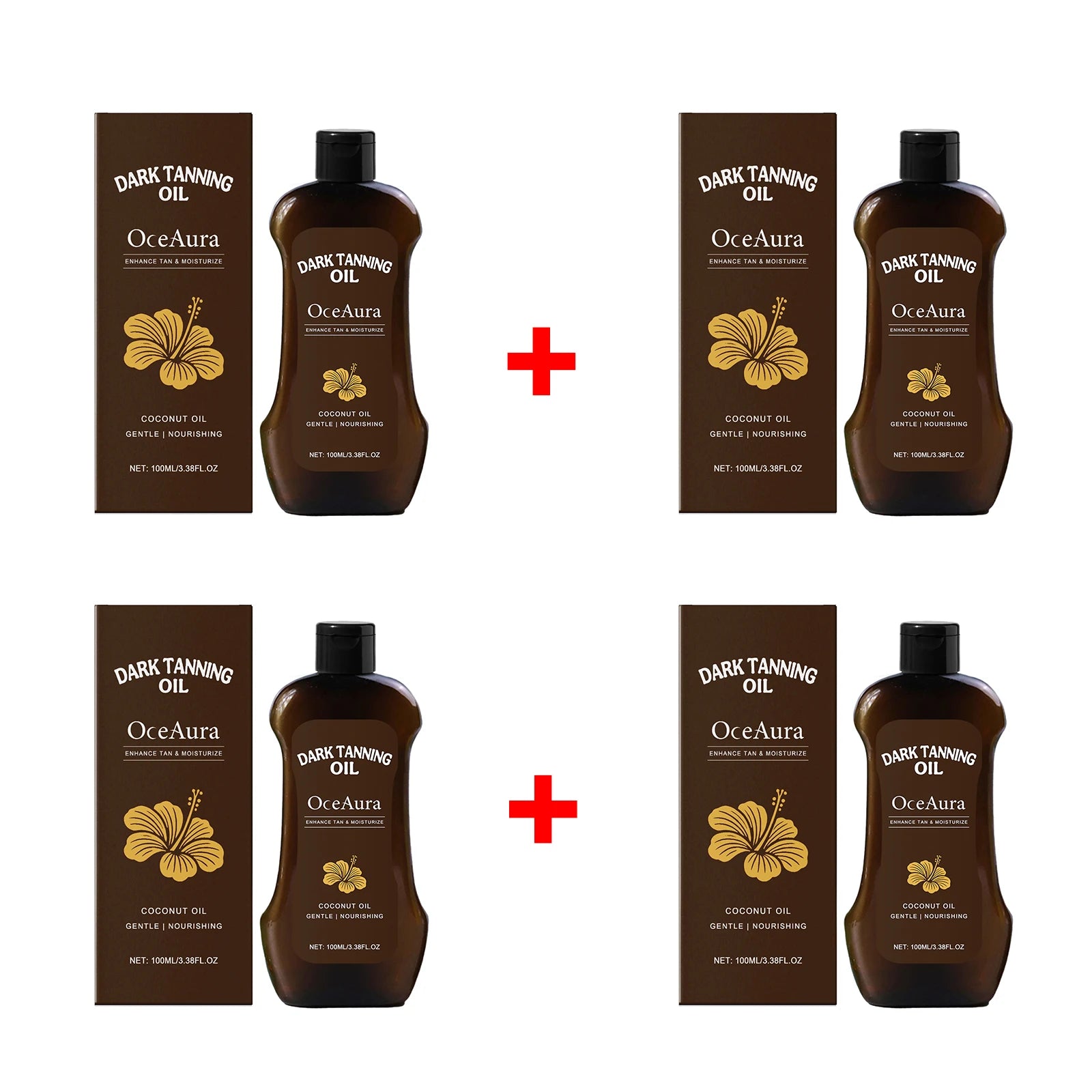 Coconut Oil Dark Tanning Body Oil for Deep Bronze Glow and Hydration - 13