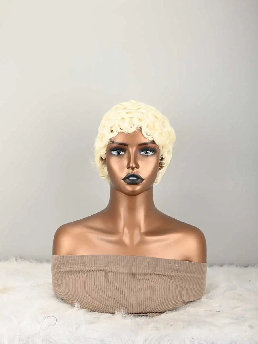 Short Curly Pixie Cut Wig for Daily Wear - 12