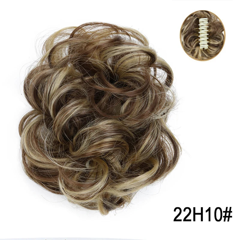 Messy Curly Claw Clip Bun Hair Extension for Women