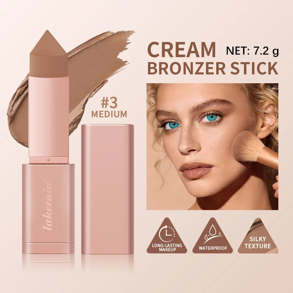 Cream Bronzer and Contour Stick for Sculpted Face Makeup - 2