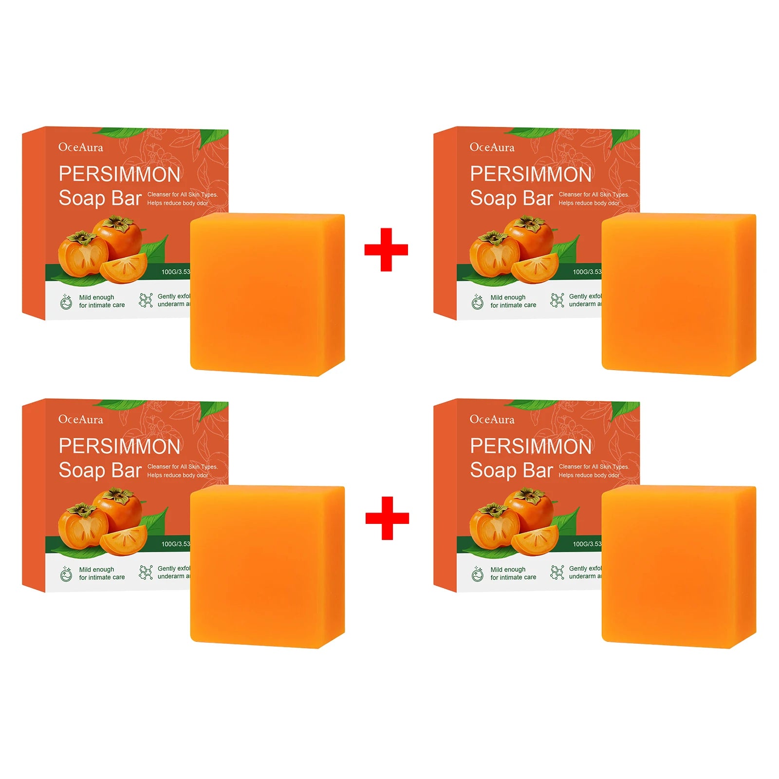 Persimmon Soap Bar for Natural Odor Control and Gentle Skin Exfoliation - 17