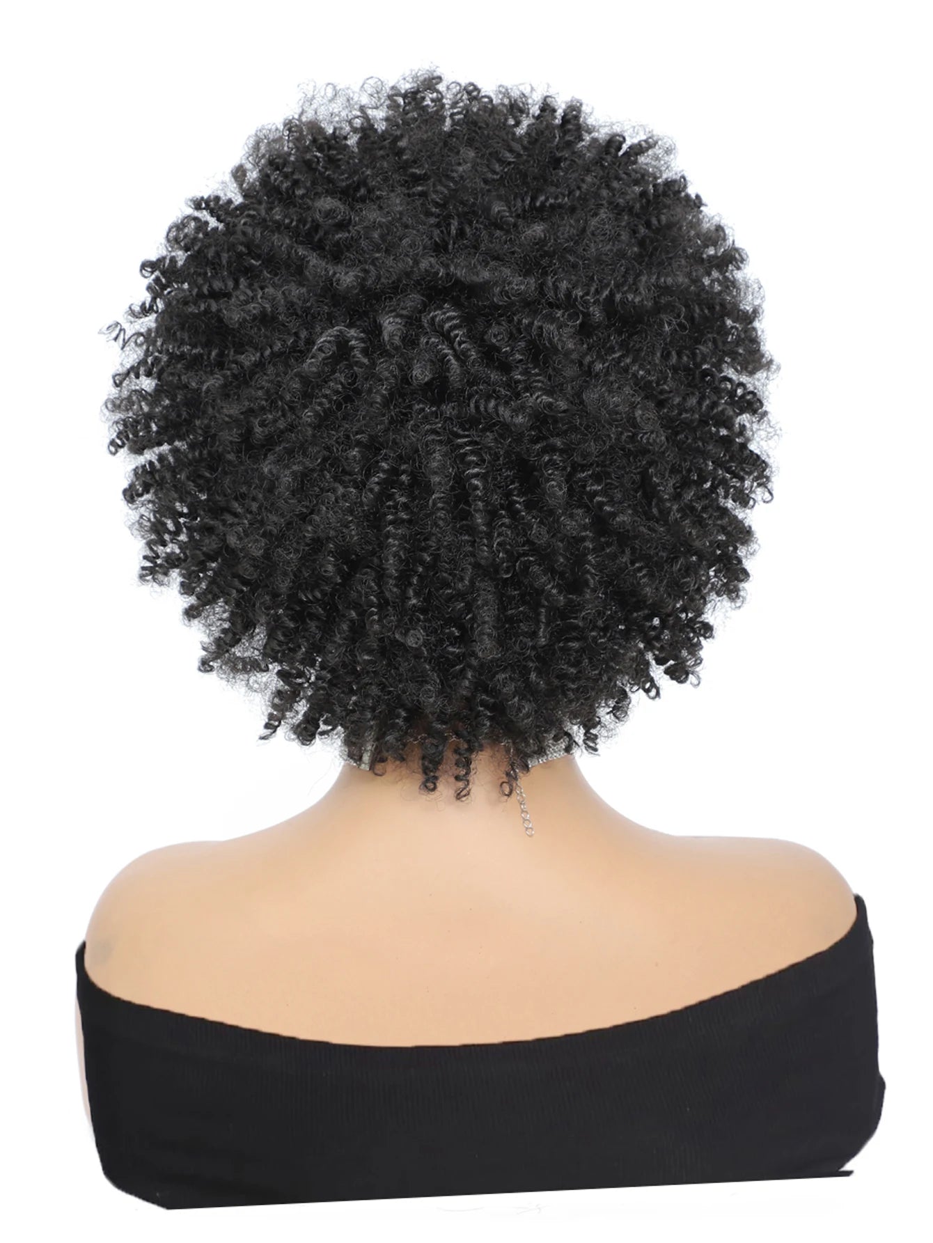 Short Curly Afro Headband Wig for Women - 2