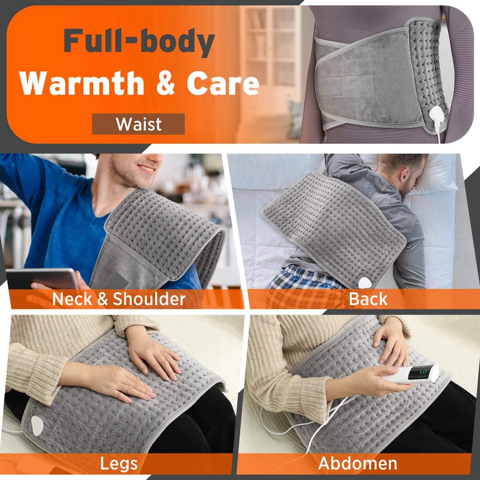 Electric Heated Lumbar Support Belt for Back Pain and Muscle Relief - 9