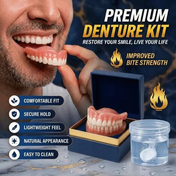 Temporary Silicone Denture Set for Comfortable Smile Restoration