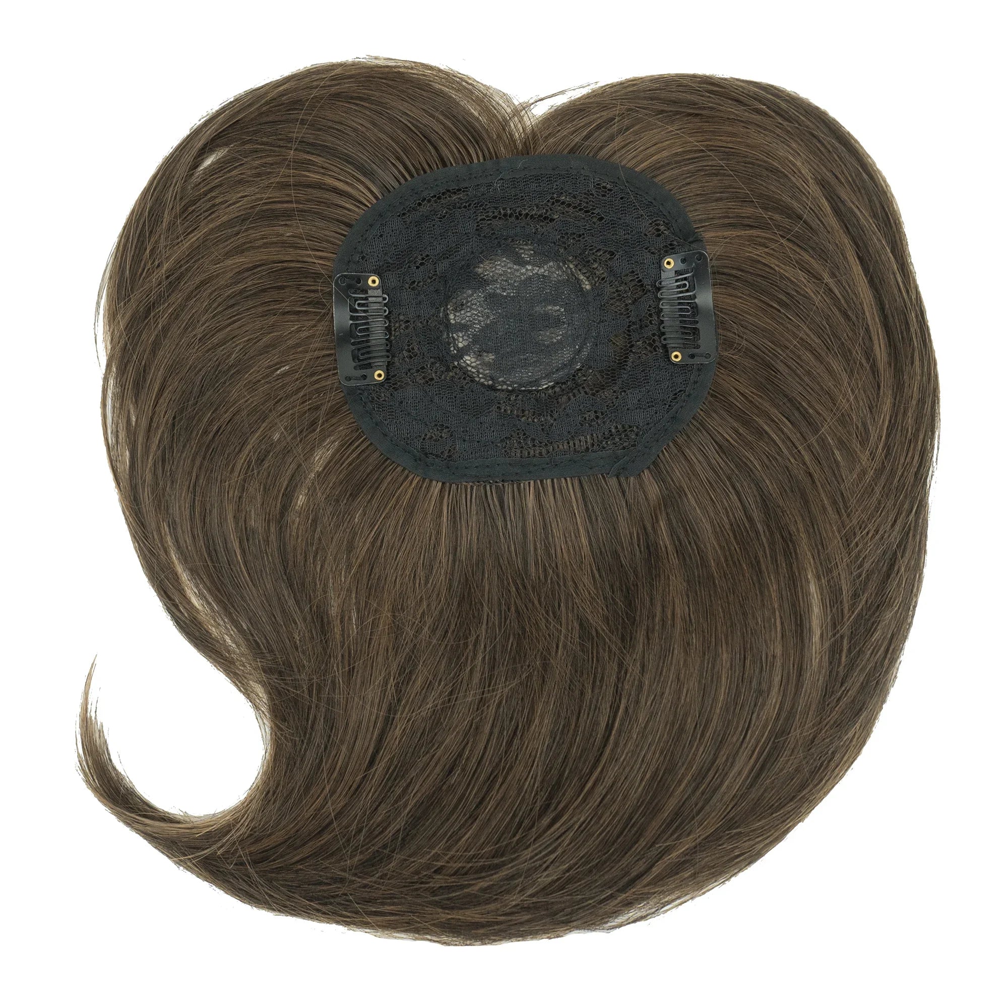 Clip-In Synthetic Hair Topper with Bangs for Natural Volume - 4