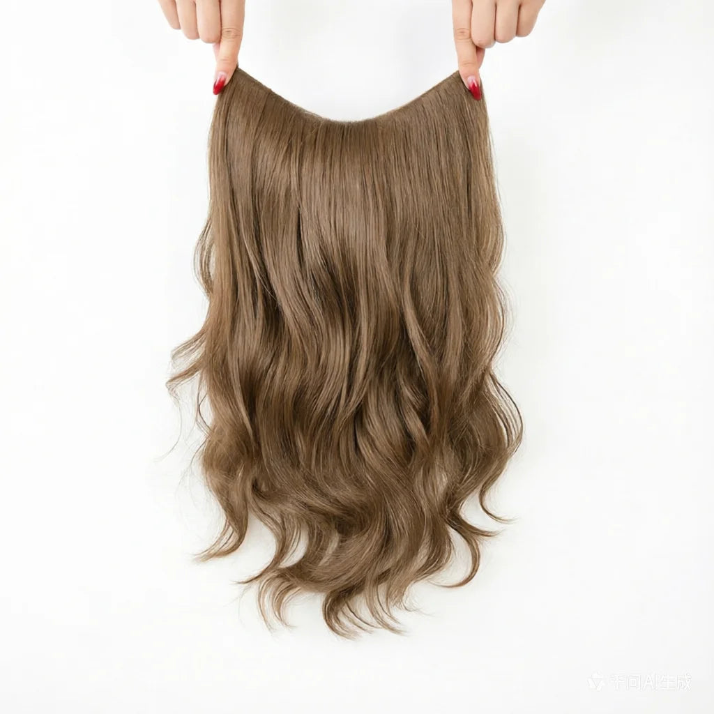 20 Inch Wavy Synthetic Hair Extensions with Invisible Clips