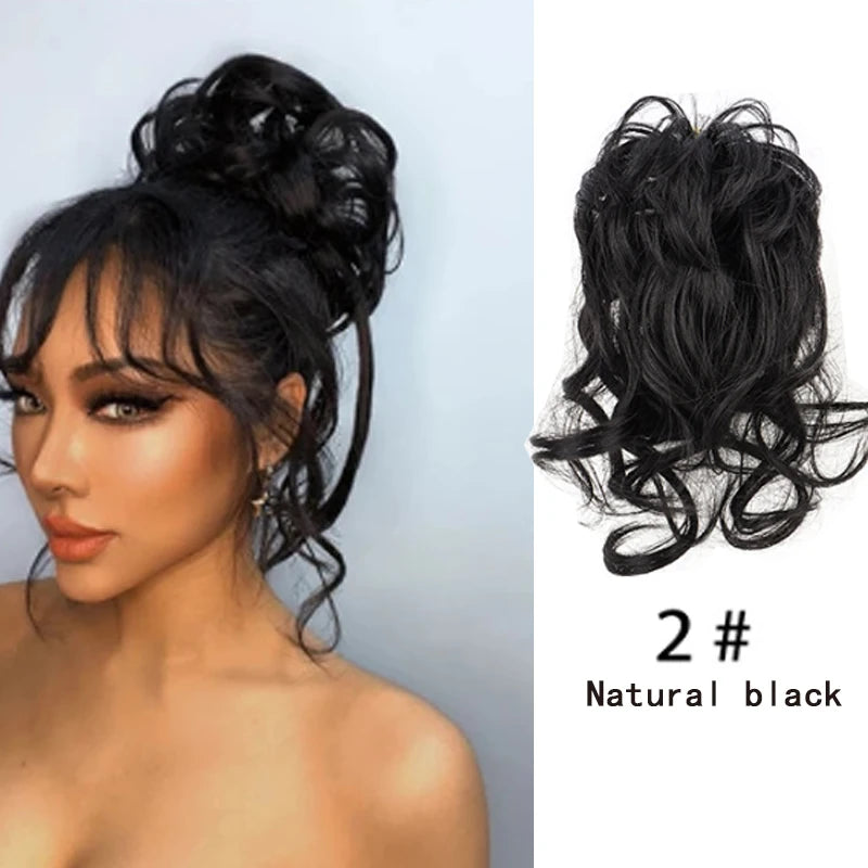 Messy Wavy Claw Clip Hair Bun Extension for Instant Volume - 9