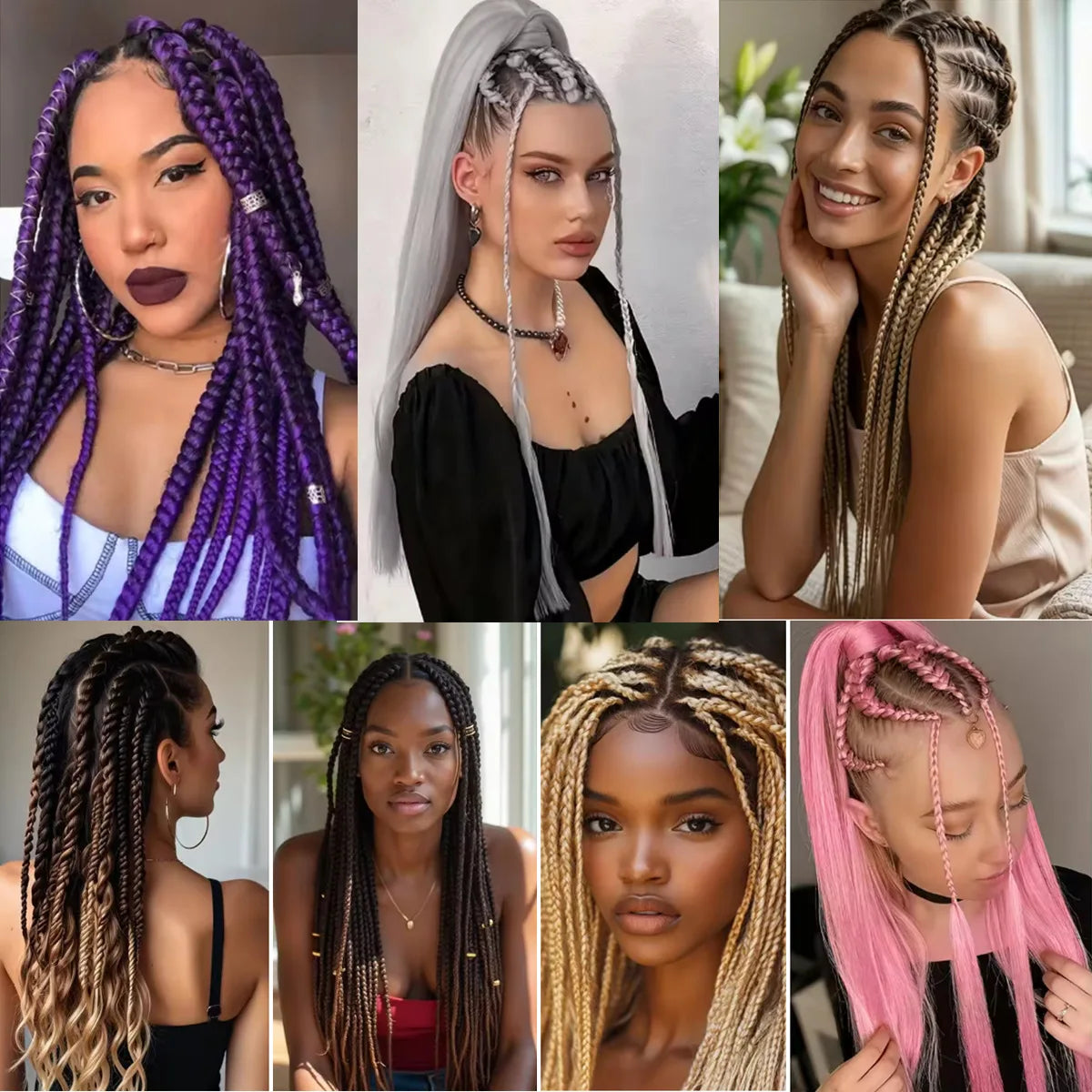 20-Inch Pre-Stretched Yaki Synthetic Braiding Hair Extensions - 6