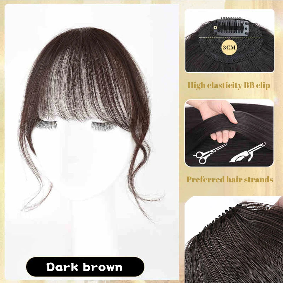 Clip In Air Bangs for Natural Hair Volumizing and Face Framing - 45