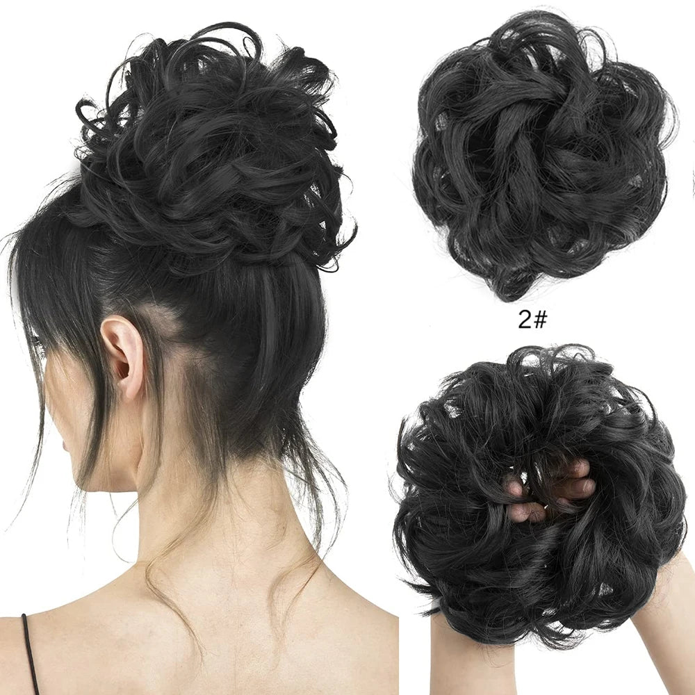 Wavy Curly Messy Hair Bun for Quick Elegant Hairstyles