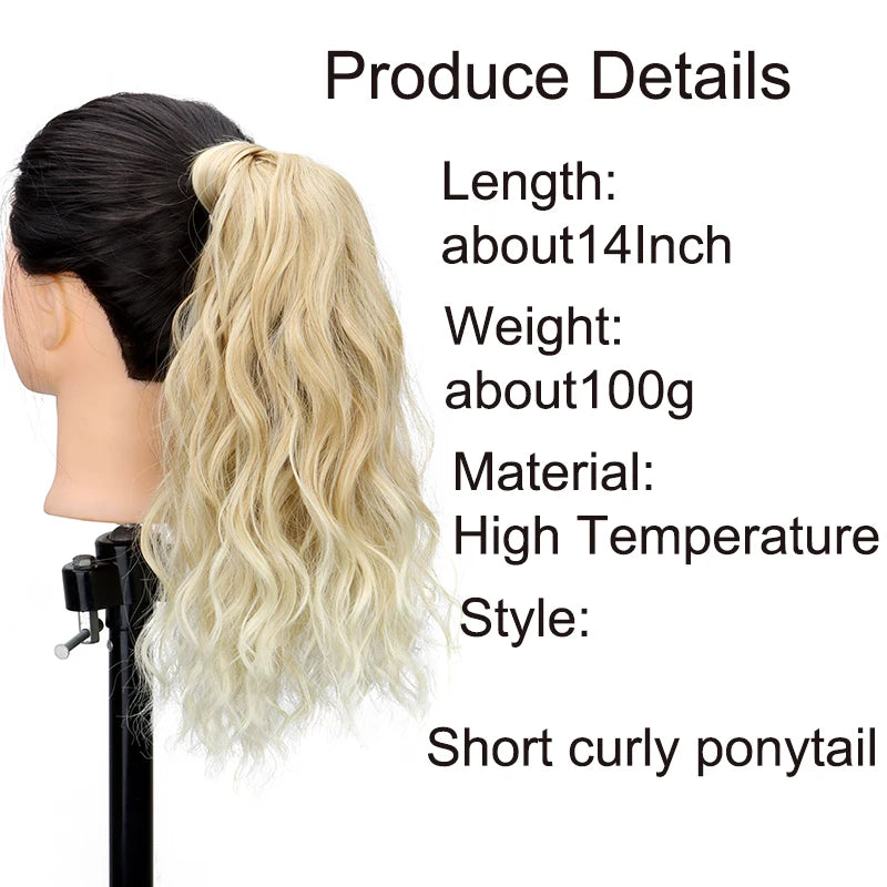 14-Inch Wavy Wrap-Around Clip-In Ponytail Hair Extension - 2