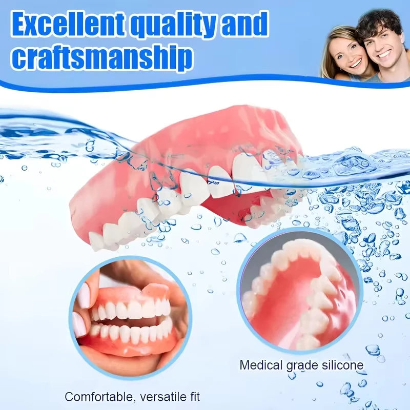 Comfortable Full Mouth Denture Set with Dental Care and Cleaning Tools - 4