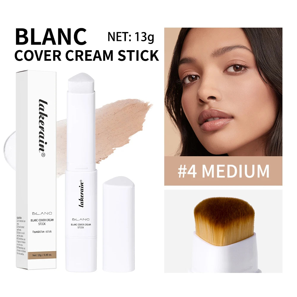 Color-Changing Foundation Stick with Built-in Blending Brush