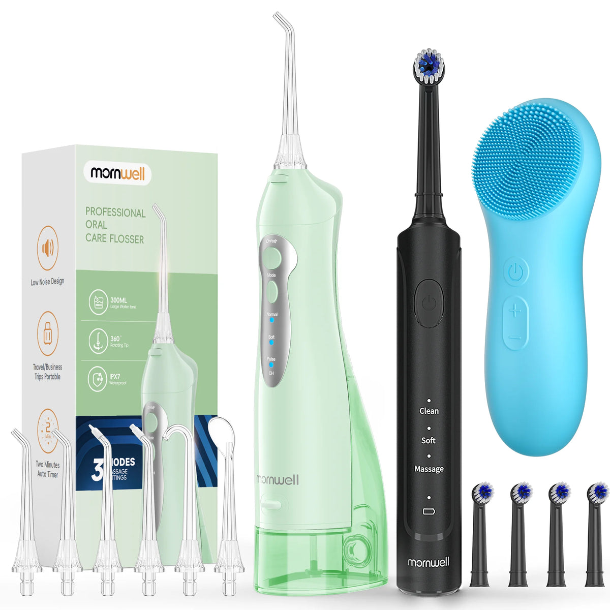 3-in-1 Professional Oral Care Kit with Water Flosser and Toothbrush