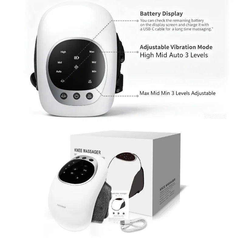 Cordless Knee and Joint Vibration Massager for Pain Relief and Relaxation