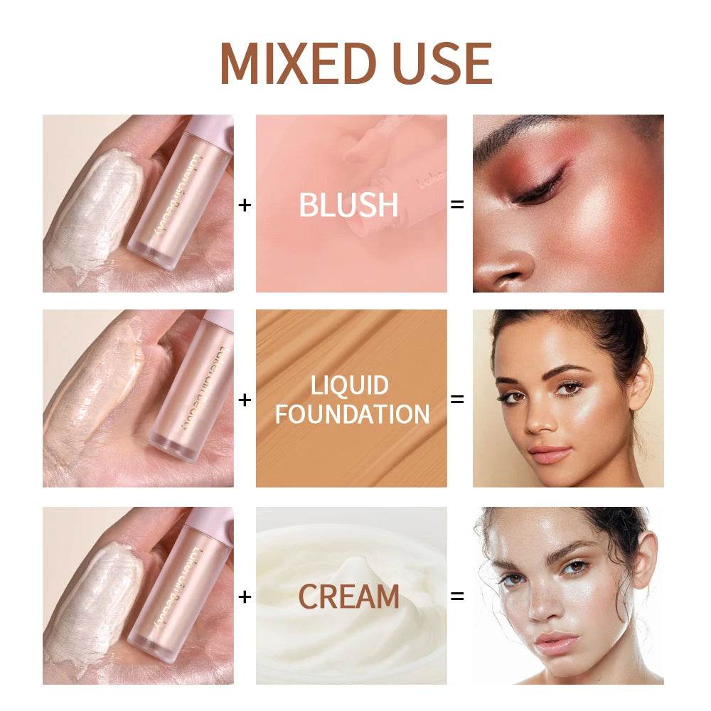 Liquid Highlighter for Radiant Glow and Natural Brightened Skin Finish - 4