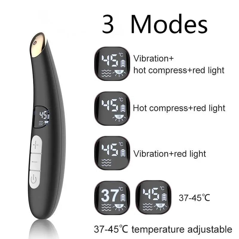 3-in-1 Heated Eye Wand for Dark Circles, Puffiness and Skin Rejuvenation - 3