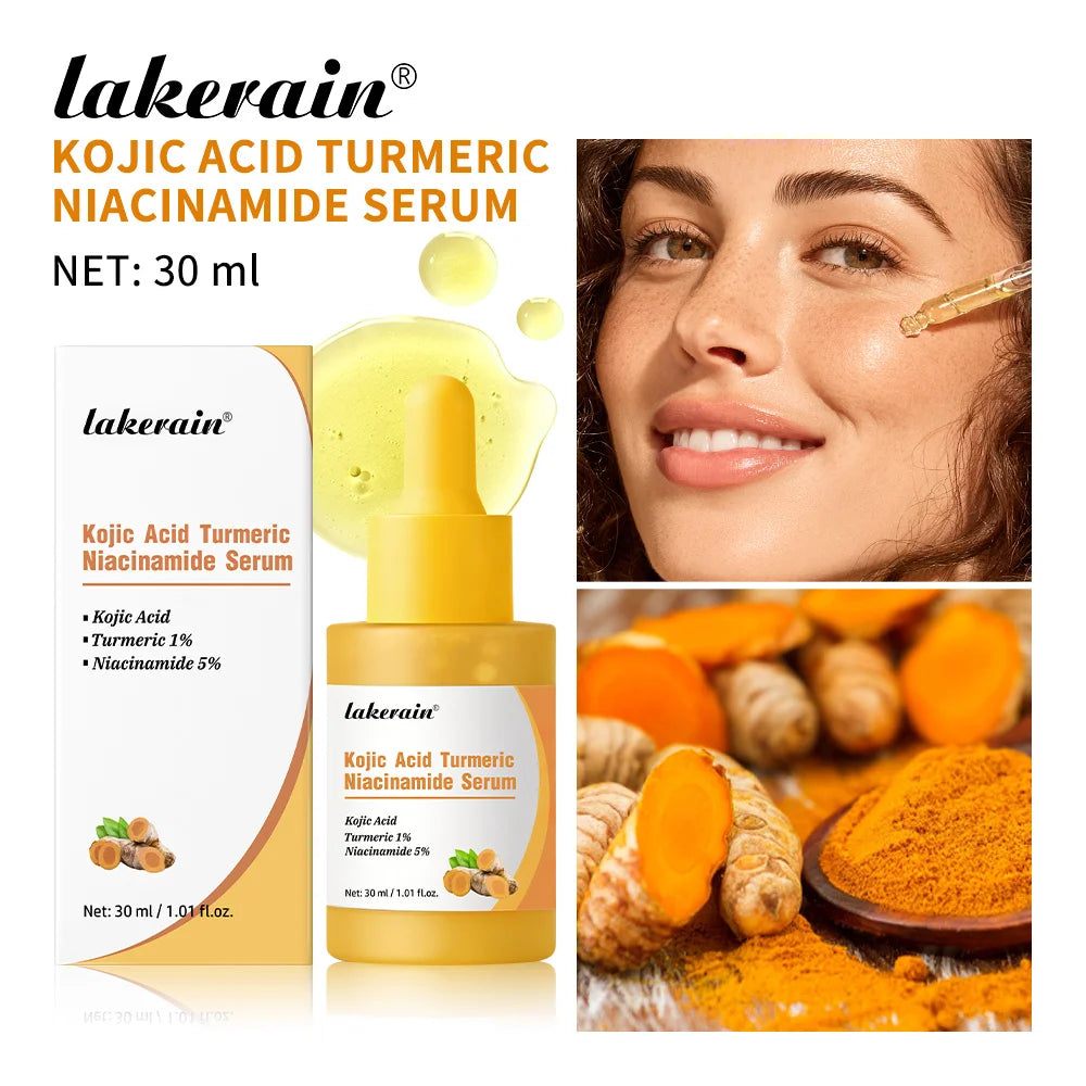 Brightening Turmeric and Kojic Acid Serum for Radiant Even Skin Tone