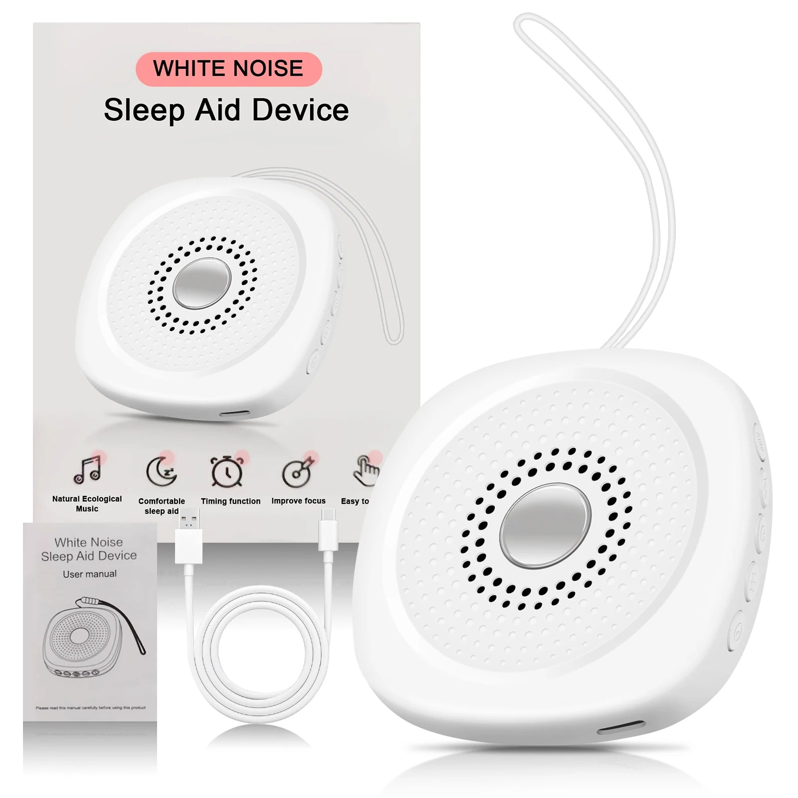 Portable White Noise Sound Machine for Baby and Adult Sleep - 17