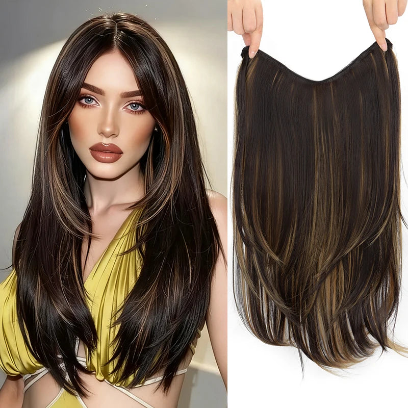 22 Inch Seamless U-Shape Curly Hair Extensions - 13