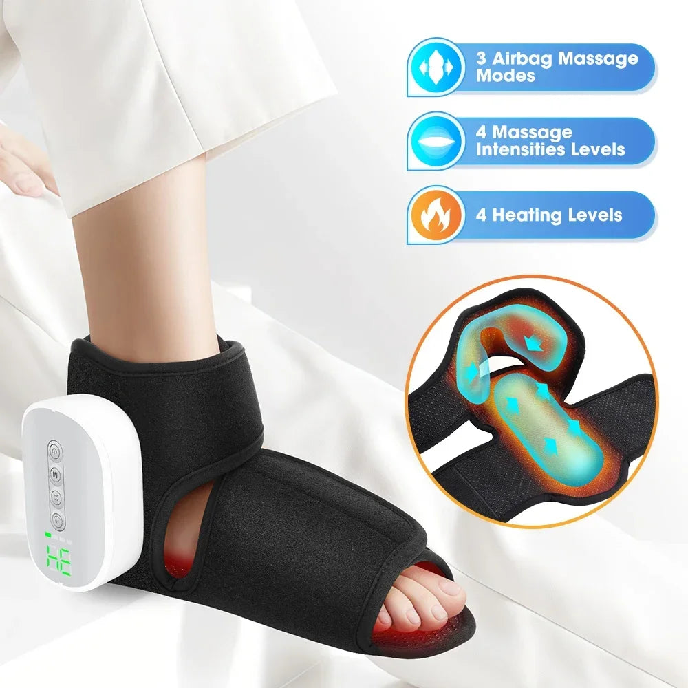 Cordless Heated Air Compression Foot and Ankle Massager for Pain Relief - 2