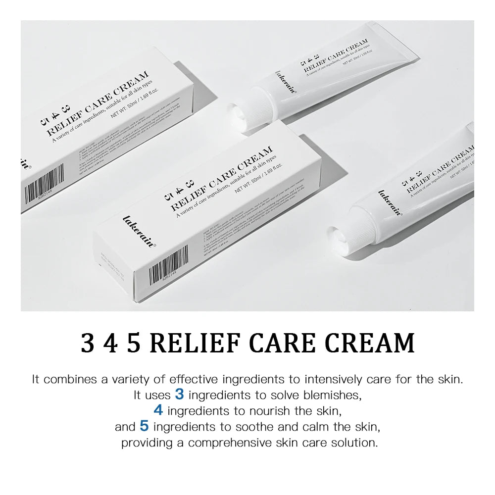 3 4 5 Relief Face Cream for Acne-Prone and Sensitive Skin