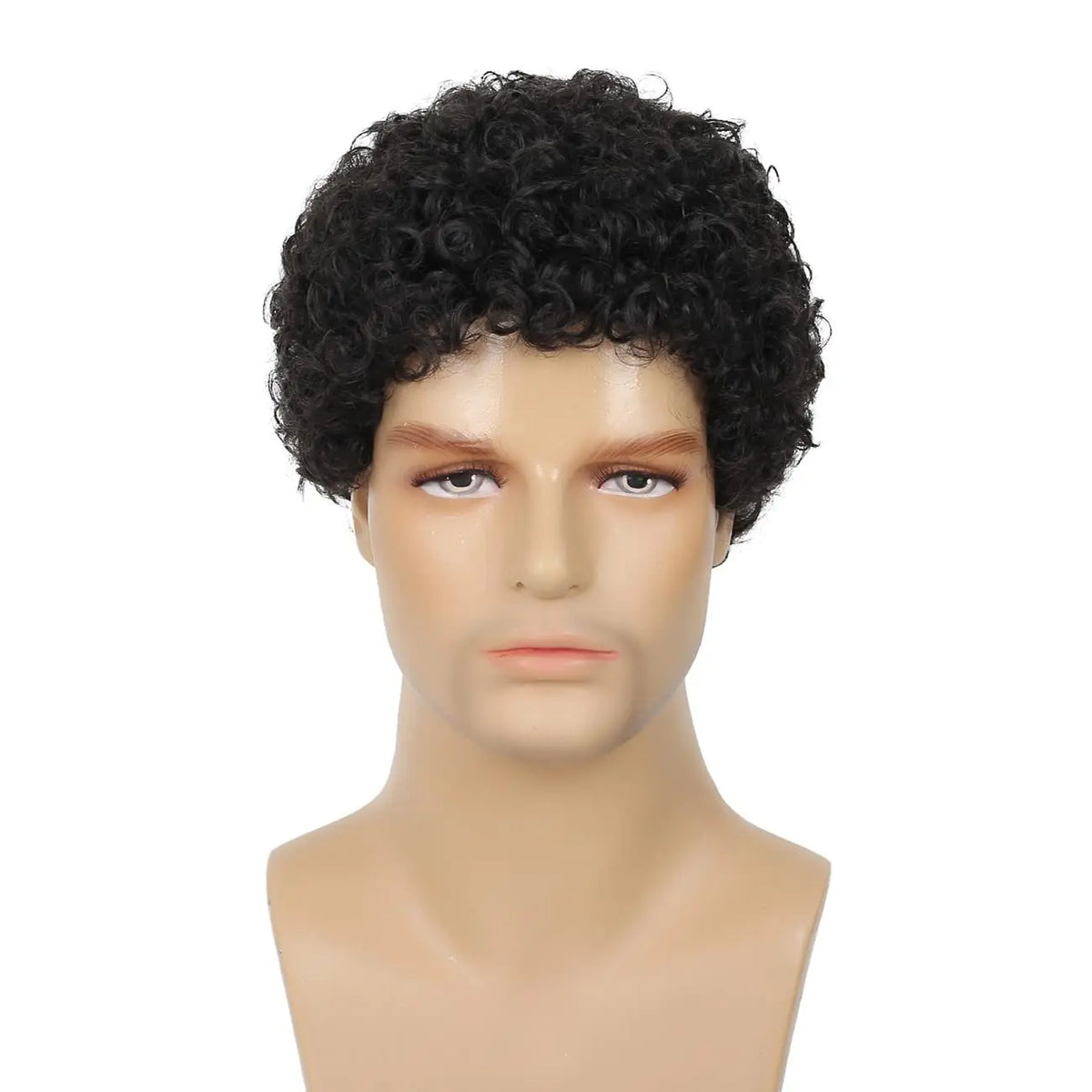 Short Curly Afro Wig for Men for Halloween Cosplay and Daily Styling