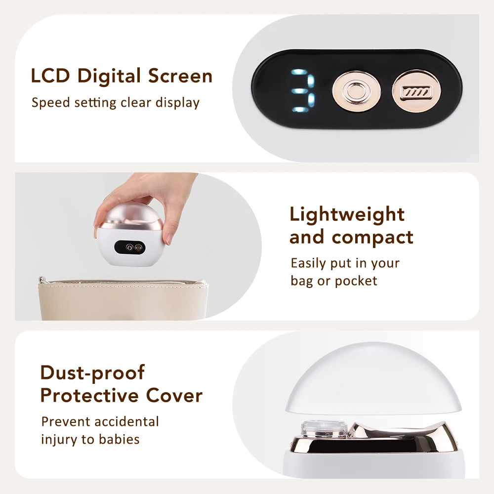 Electric Nail Trimmer and Polisher with LED Light for Baby and Adults - 7