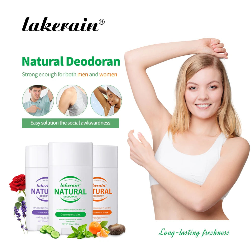 Natural Long-Lasting Solid Deodorant Stick for Fresh Underarm Care - 5